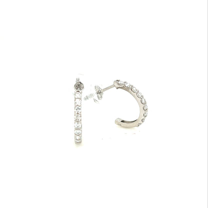 9 Dia Half Hoop Earrings 0.3ct