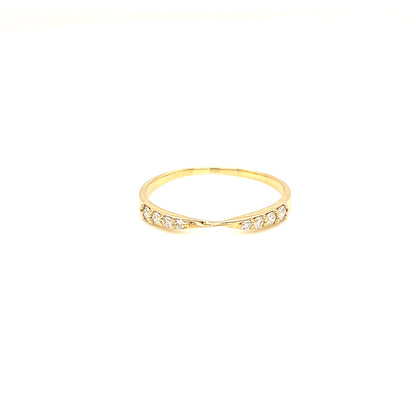 8 Dia Wave Ring 0.15ct