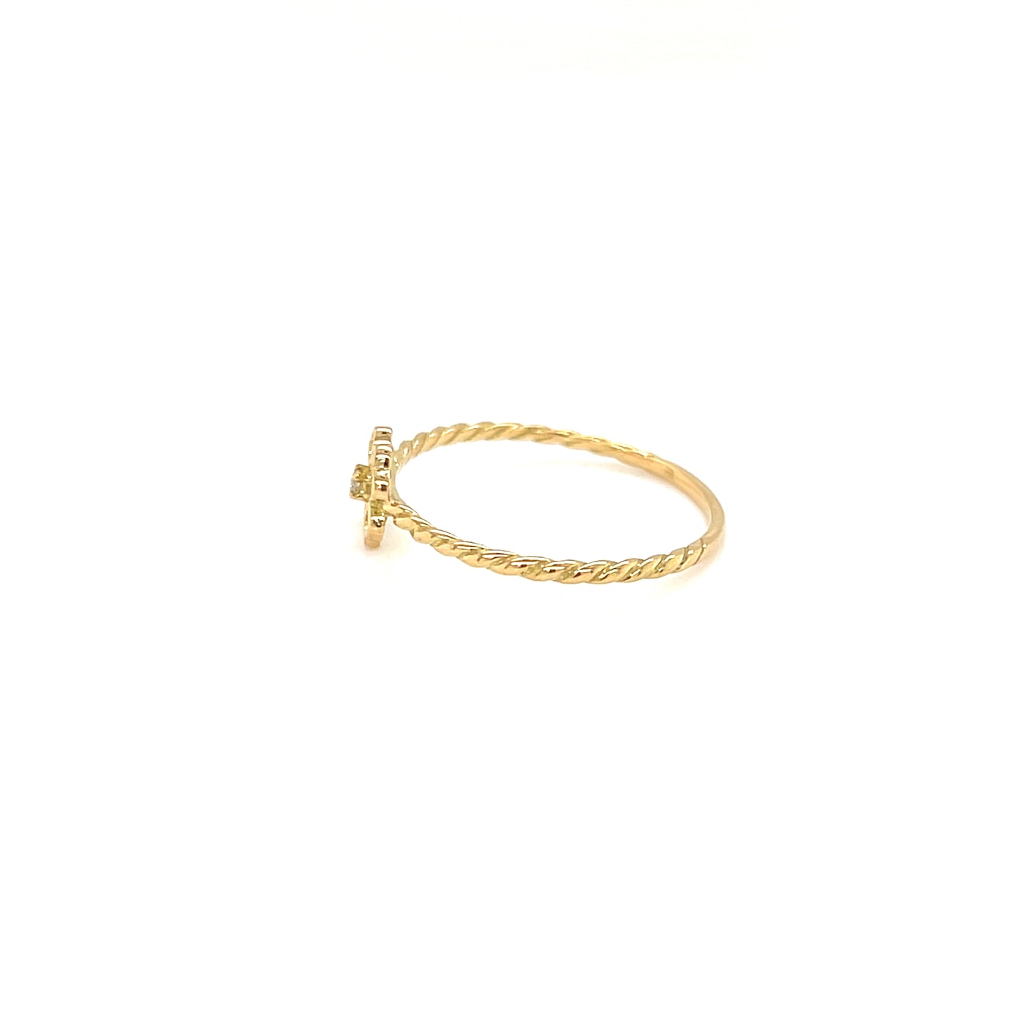 Clover Ripple Ring 0.01ct