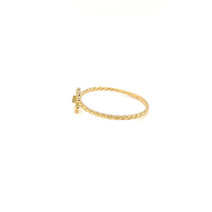 Clover Ripple Ring 0.01ct