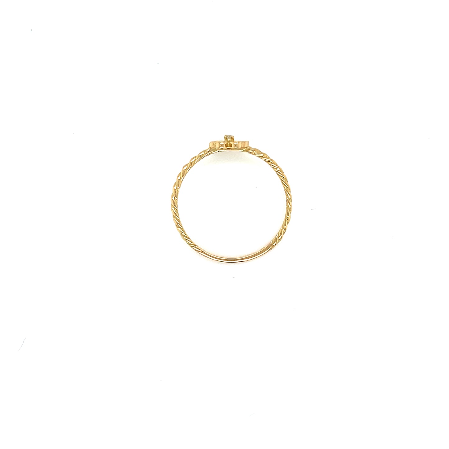 Clover Ripple Ring 0.01ct