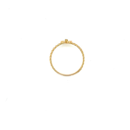 Clover Ripple Ring 0.01ct