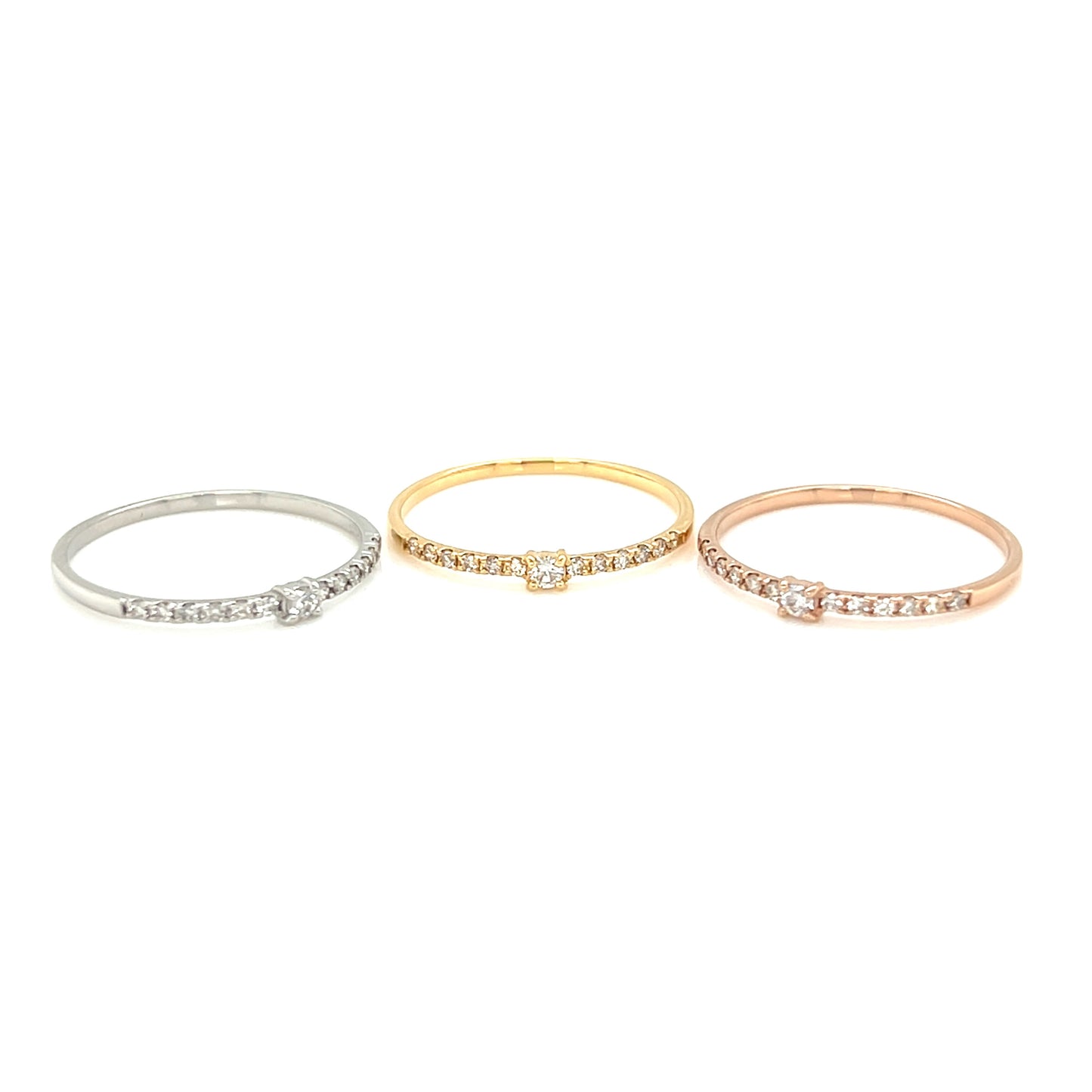 Four Claw Pave ring 0.1ct