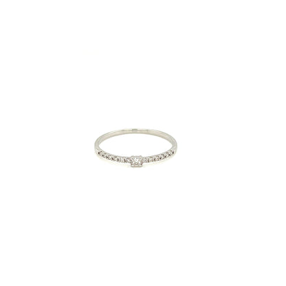 Four Claw Pave ring 0.1ct