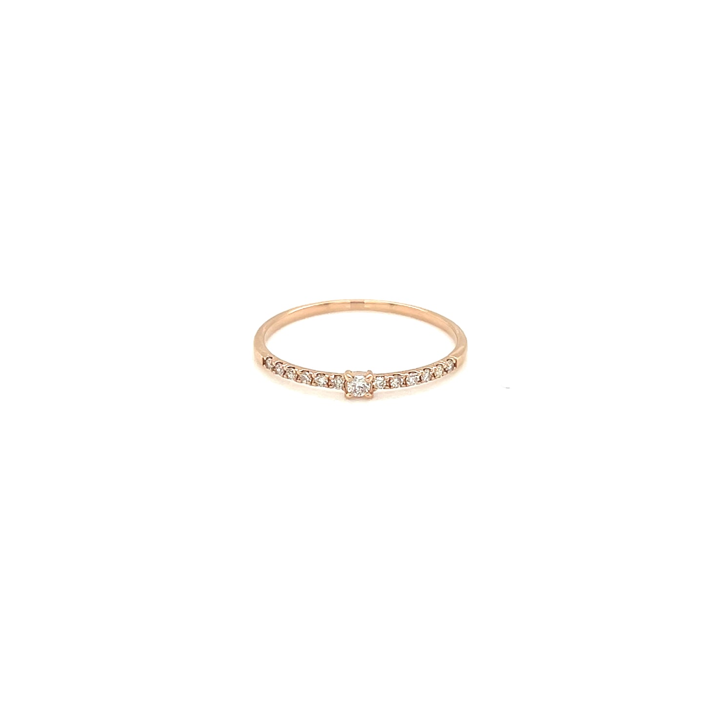 Four Claw Pave ring 0.1ct