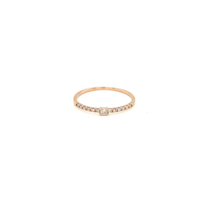 Four Claw Pave ring 0.1ct