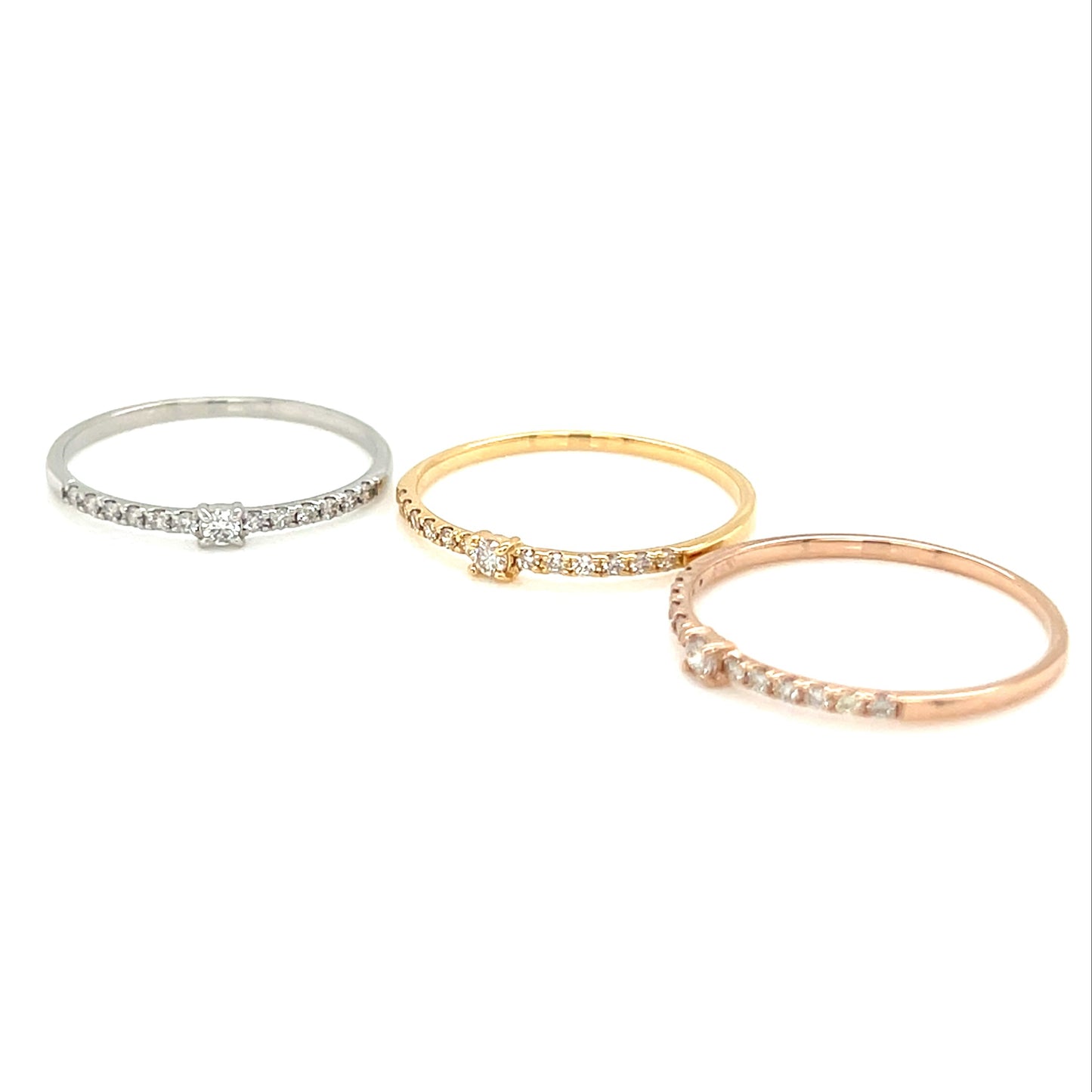 Four Claw Pave ring 0.1ct
