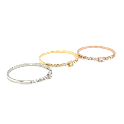 Four Claw Pave ring 0.1ct