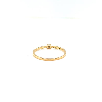 Four Claw Pave ring 0.1ct