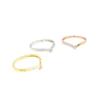 Streamline Half Wave Ring 0.1ct