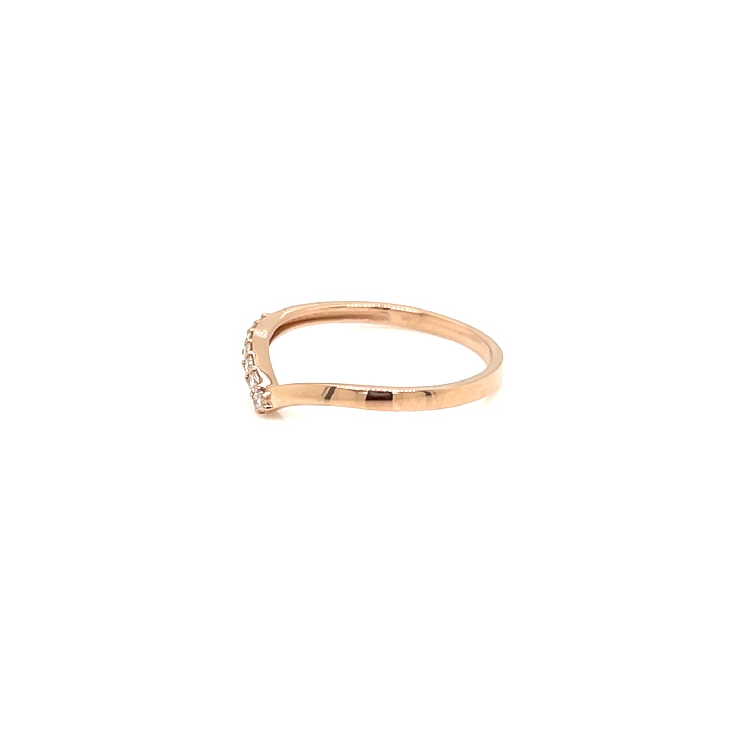Streamline Half Wave Ring 0.1ct