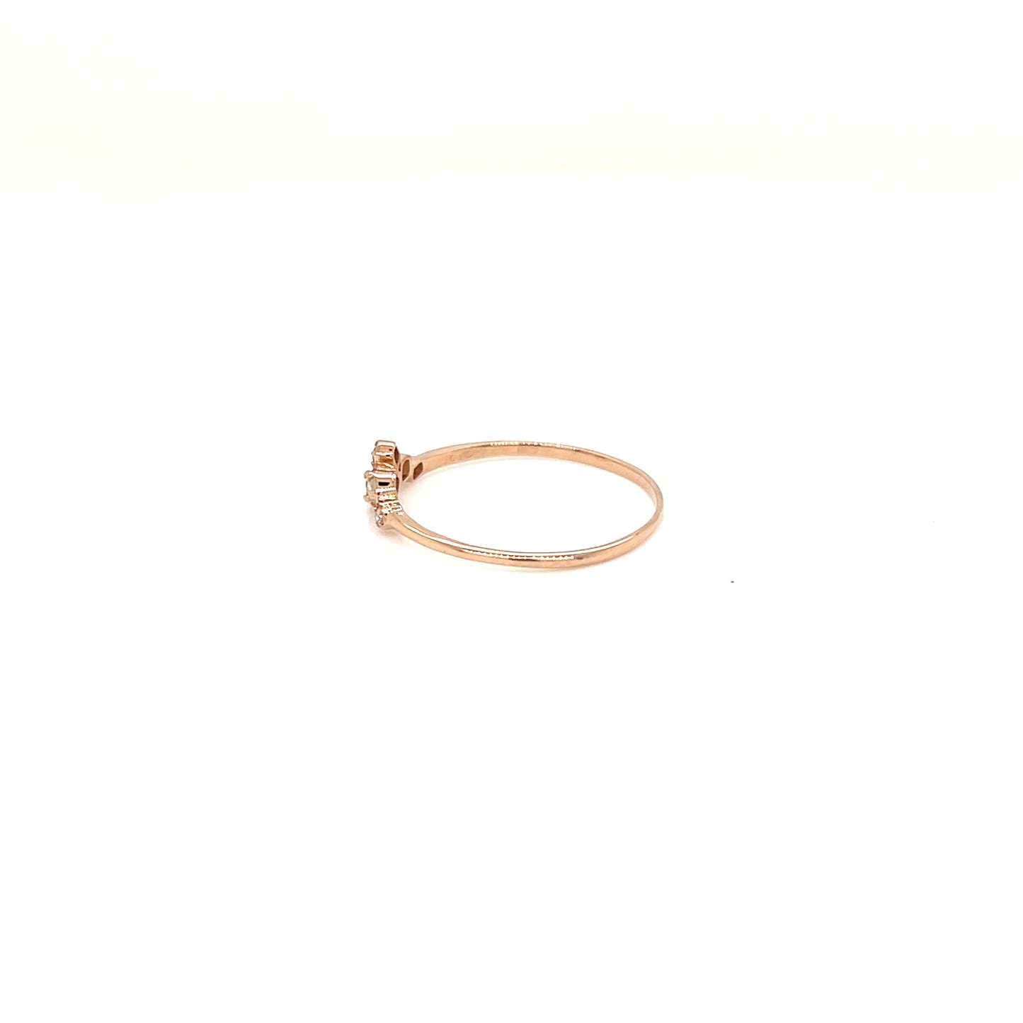 6 Dia Bezel Wave Ring 0.1ct