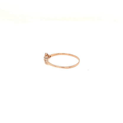 6 Dia Bezel Wave Ring 0.1ct
