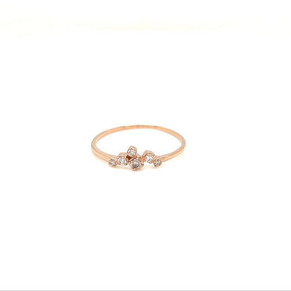 6 Dia Bezel Wave Ring 0.1ct