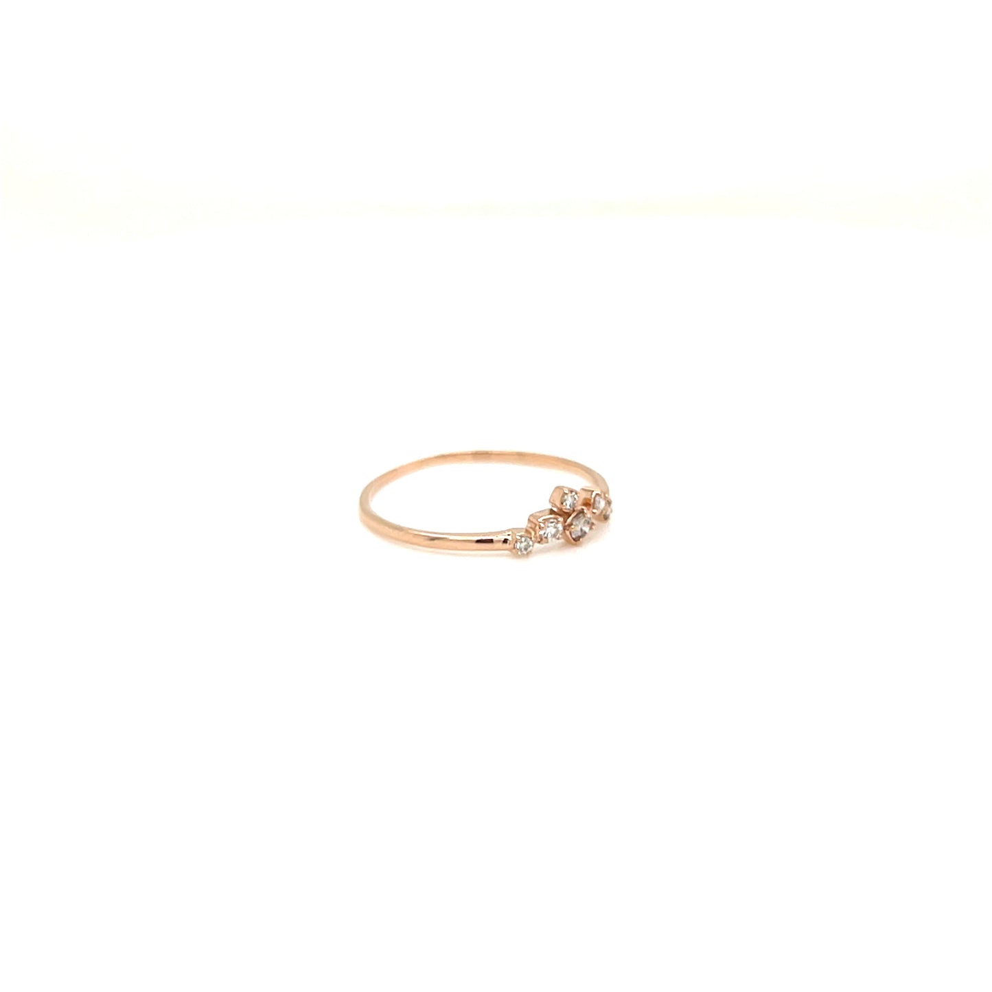 6 Dia Bezel Wave Ring 0.1ct