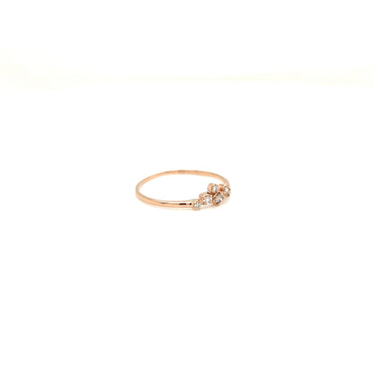 6 Dia Bezel Wave Ring 0.1ct