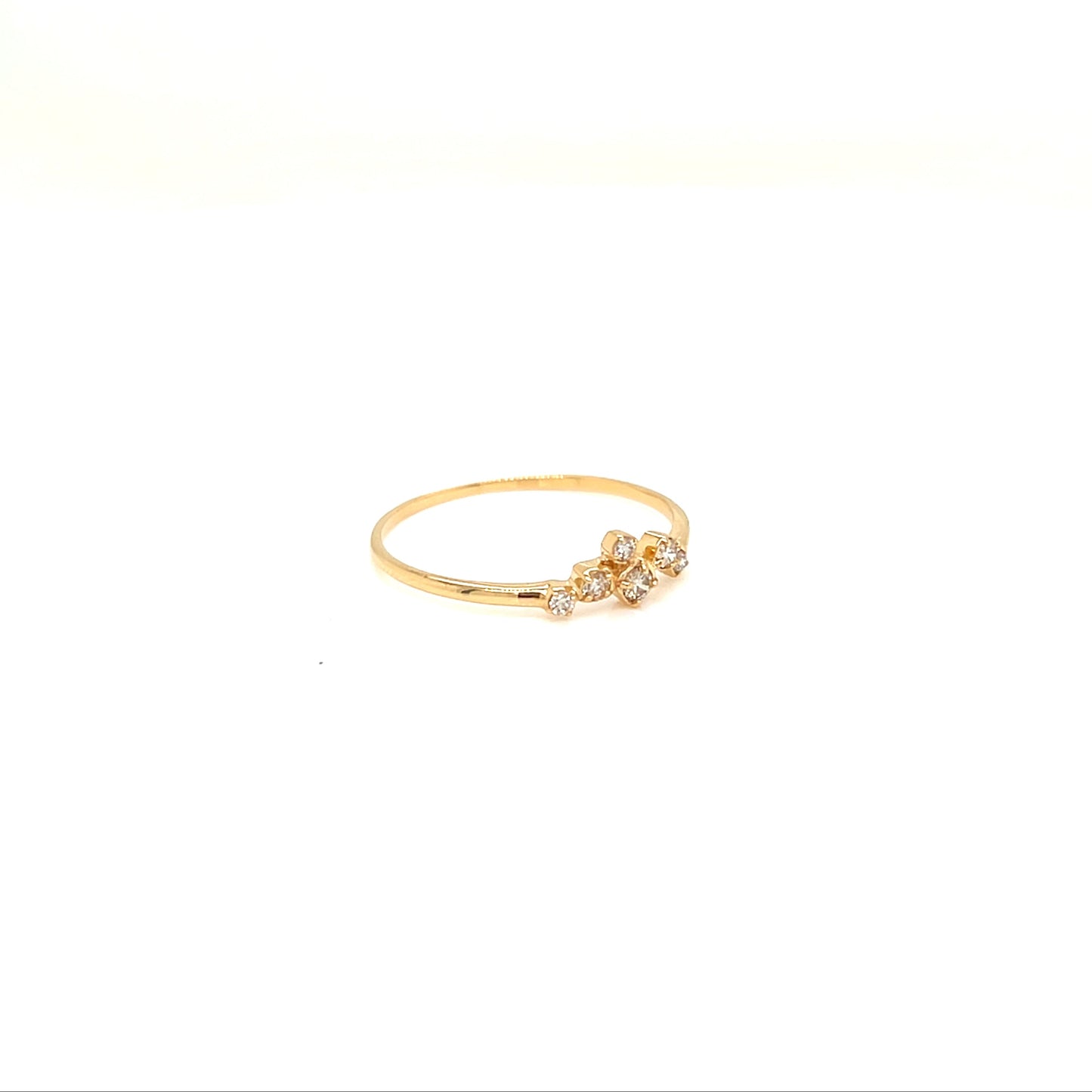 6 Dia Bezel Wave Ring 0.1ct