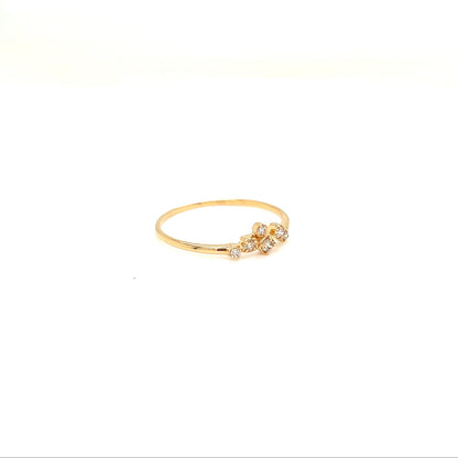 6 Dia Bezel Wave Ring 0.1ct