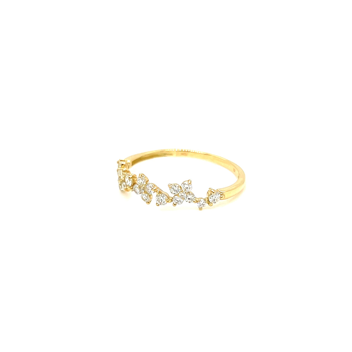 Clover Wave Ring 0.3ct