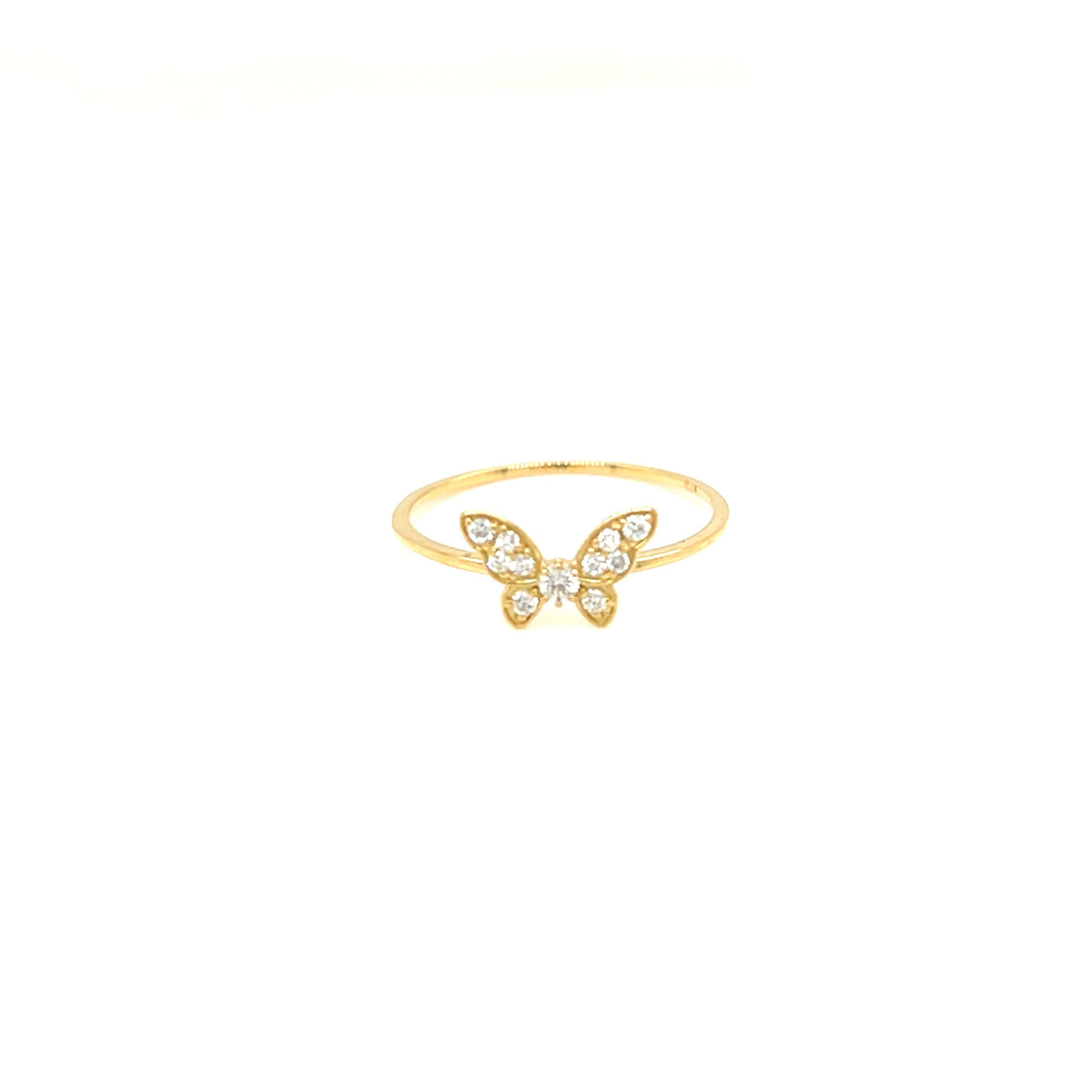 butterfly ring on a white background