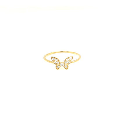 butterfly ring on a white background