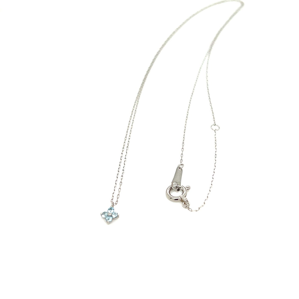 Blue Topaz Clover Necklace