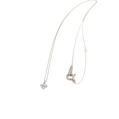 Blue Topaz Clover Necklace