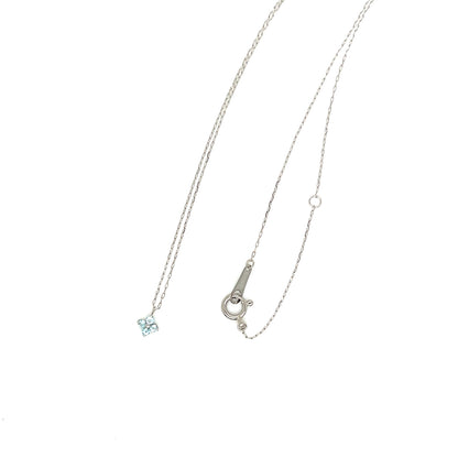 Blue Topaz Clover Necklace