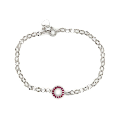 Cypress Reversible Hollow round Bracelet Dia/Ruby 0.1/0.1ct