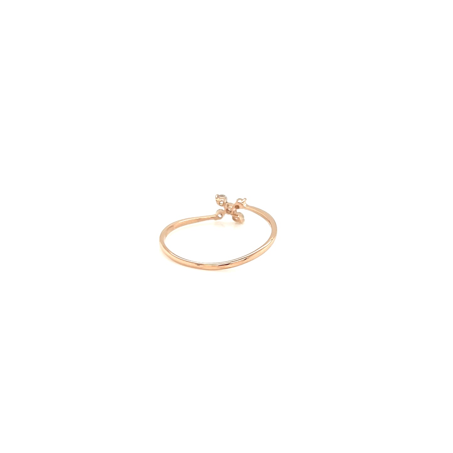 Cross Flower Ring 0.1ct