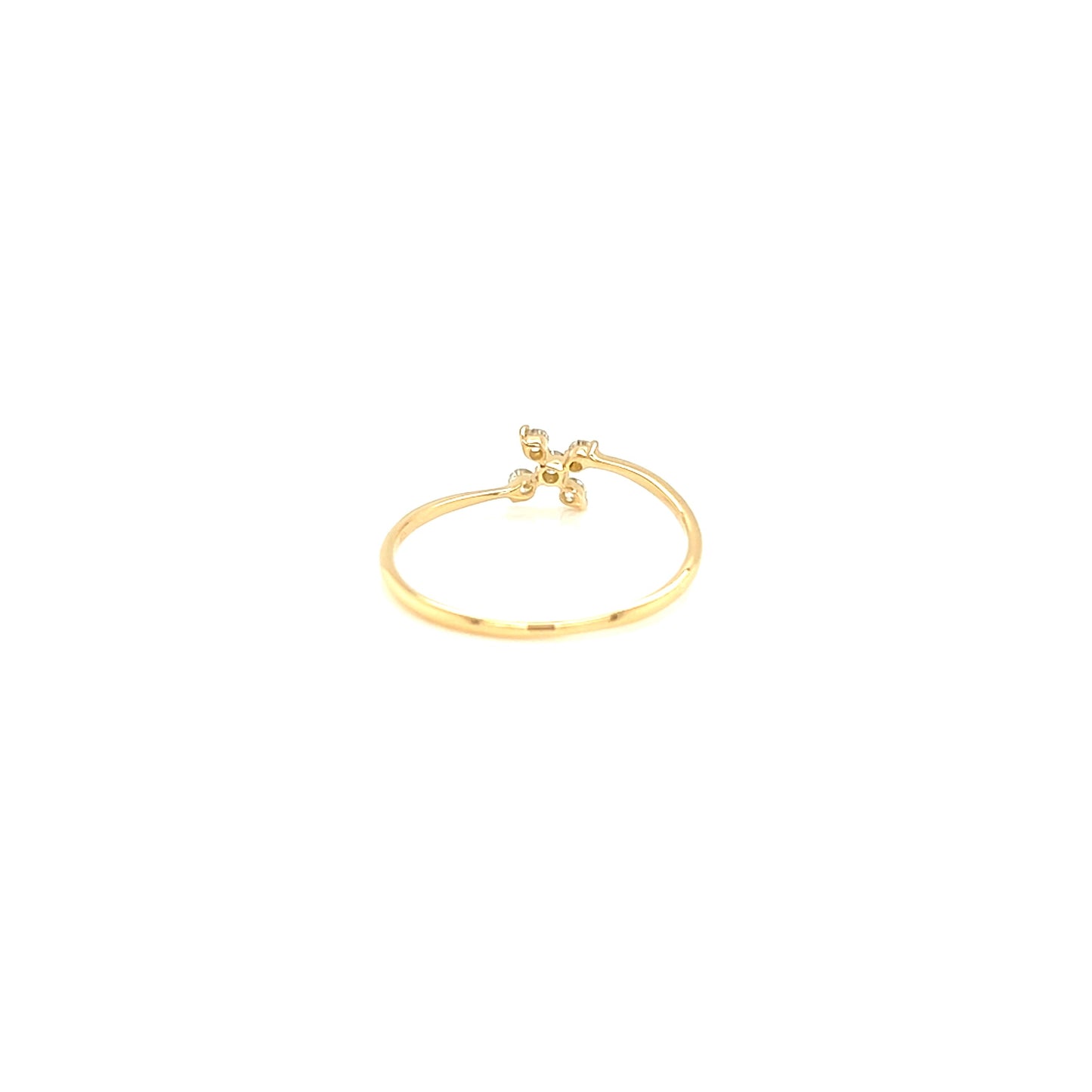 Gold ring on a white background
