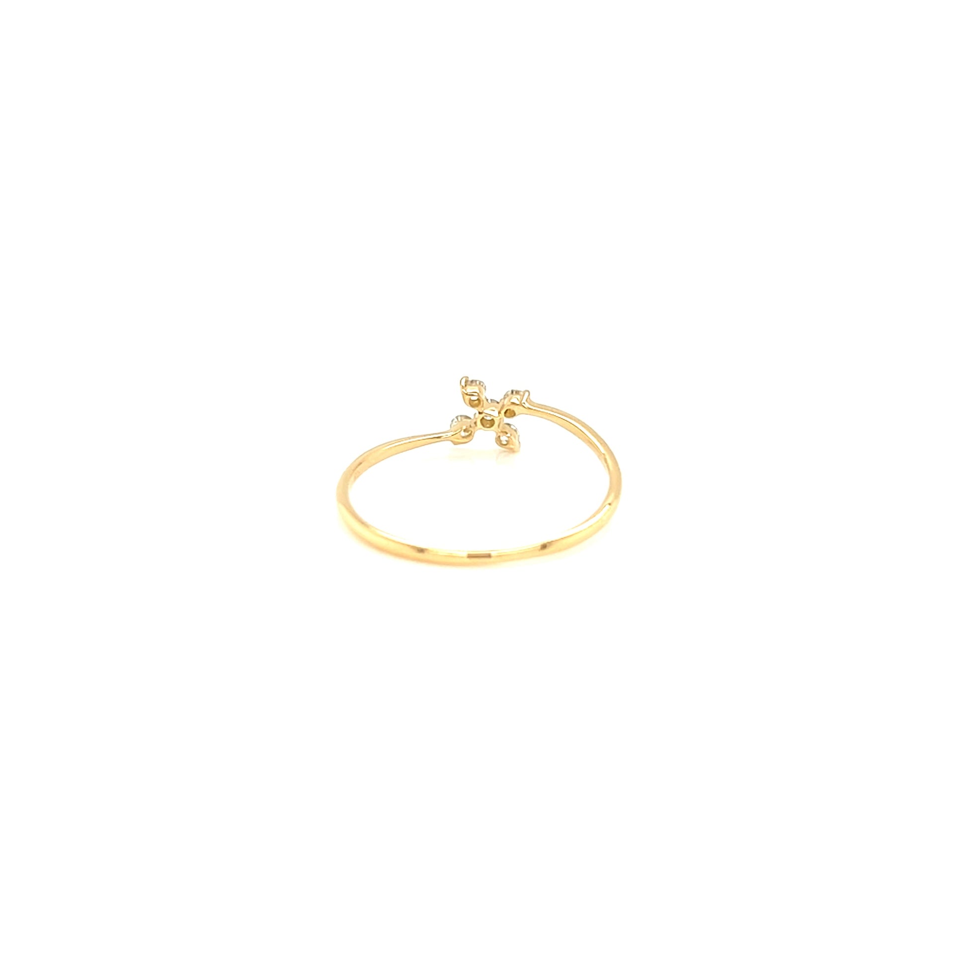 Gold ring on a white background