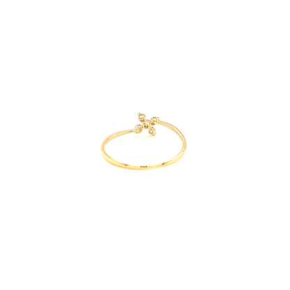 Gold ring on a white background