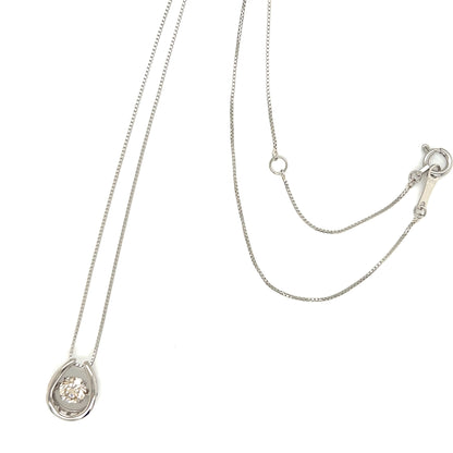 Horseshoe necklace with dancing stone on a white background