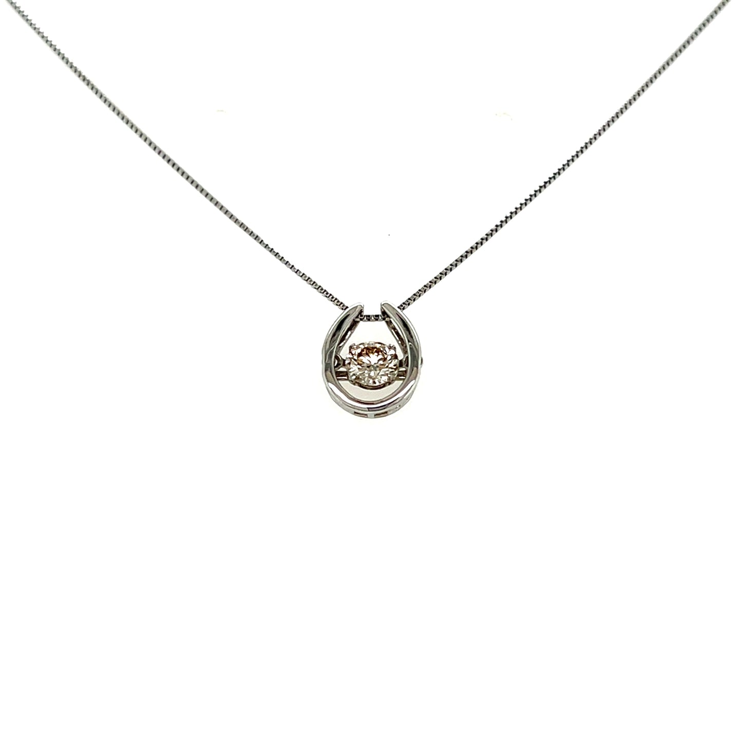 Necklace with a Horseshoe pendant on a white background