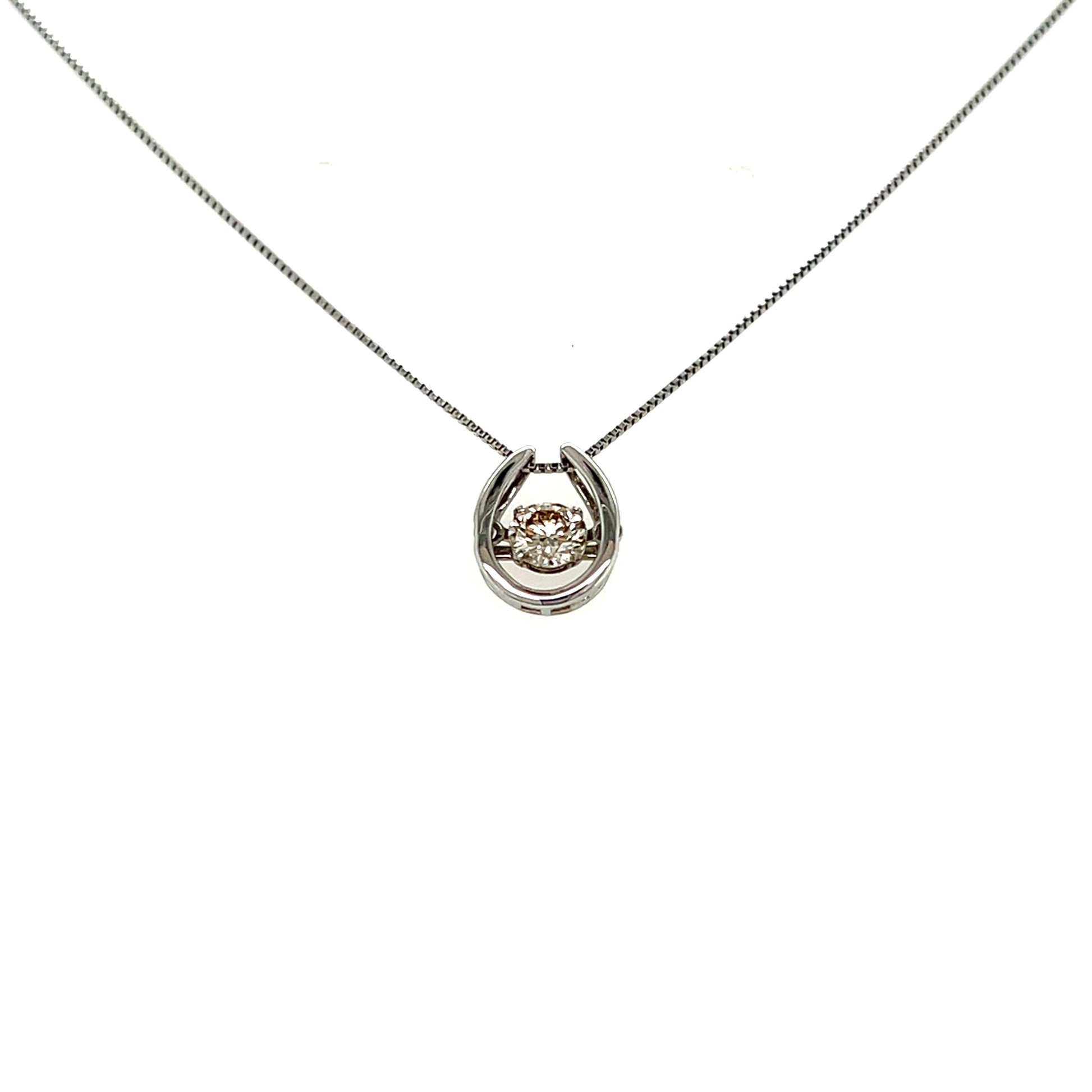 Necklace with a Horseshoe pendant on a white background