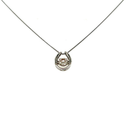 Necklace with a Horseshoe pendant on a white background