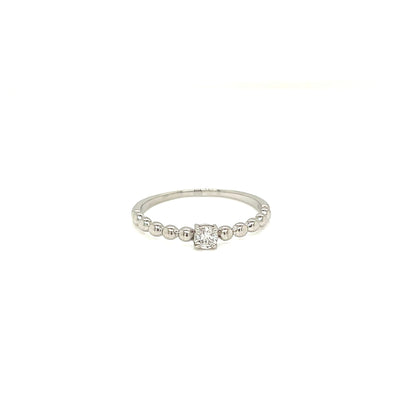 4-prong Dia Beads Ring 0.1ct