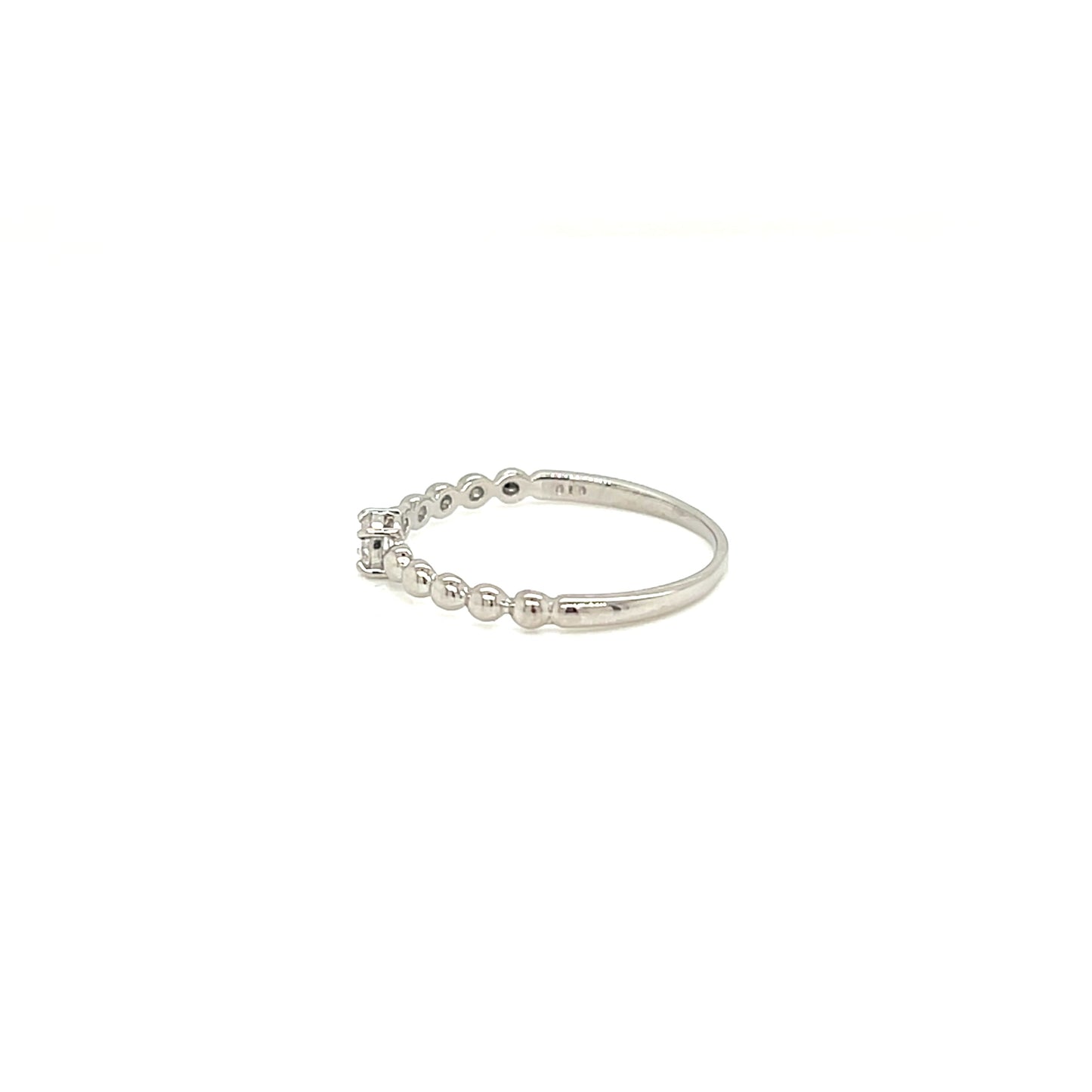 4-prong Dia Beads Ring 0.1ct