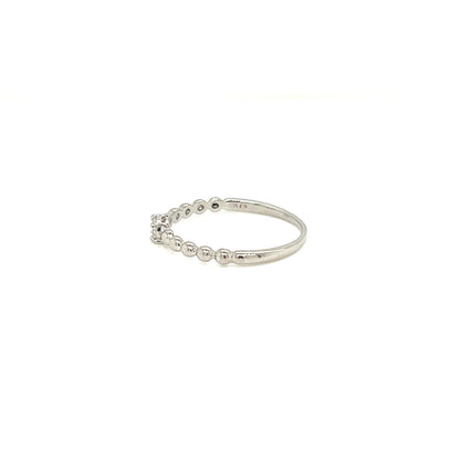 4-prong Dia Beads Ring 0.1ct