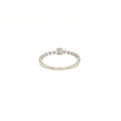 4-prong Dia Beads Ring 0.1ct
