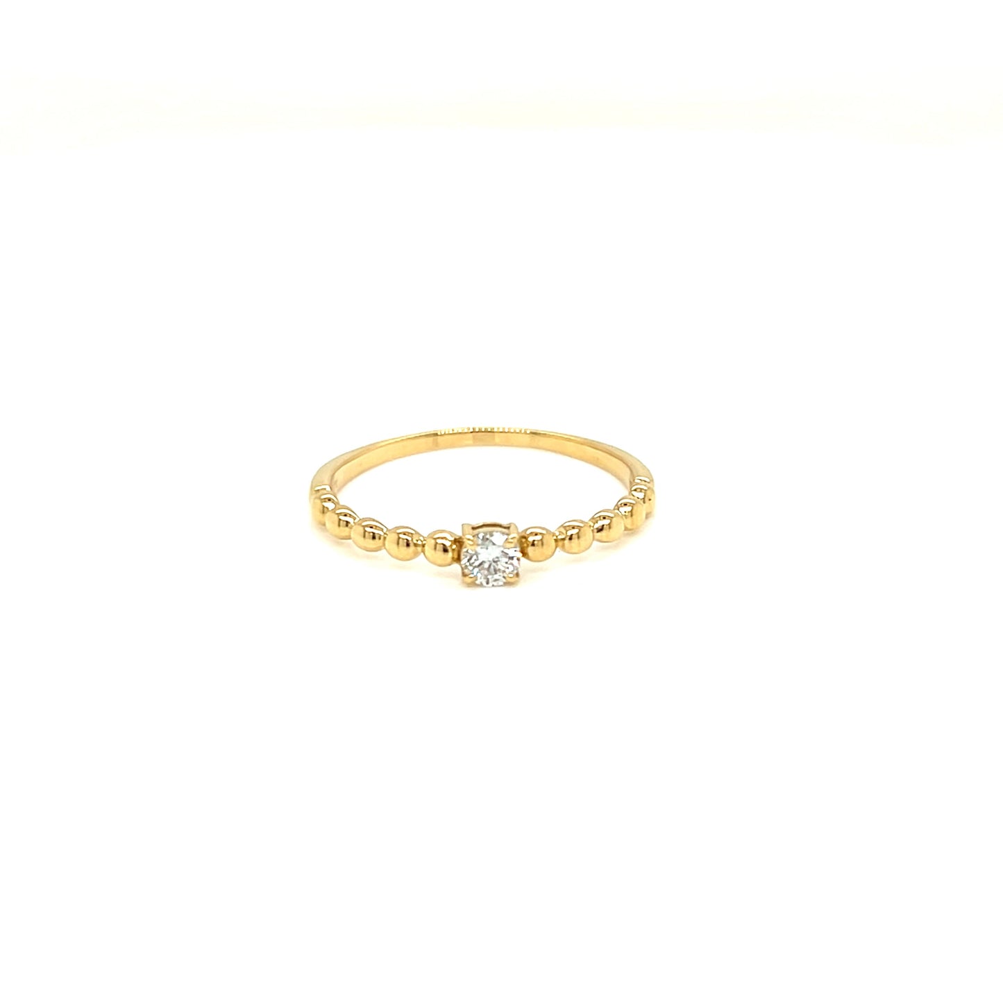 4-prong Dia Beads Ring 0.1ct