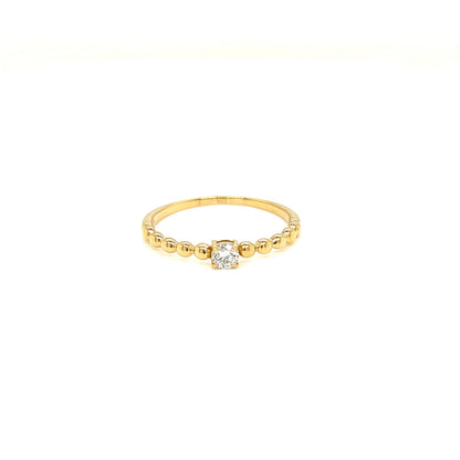 4-prong Dia Beads Ring 0.1ct