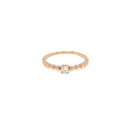 4-prong Dia Beads Ring 0.1ct