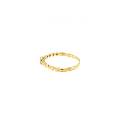4-prong Dia Beads Ring 0.1ct