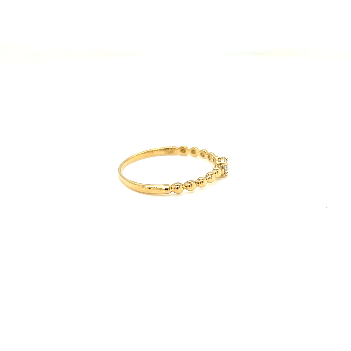 4-prong Dia Beads Ring 0.1ct