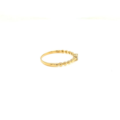 4-prong Dia Beads Ring 0.1ct