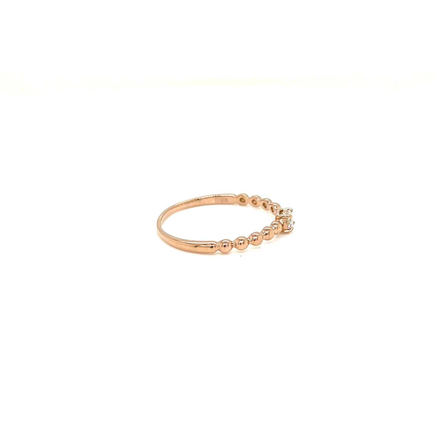 4-prong Dia Beads Ring 0.1ct