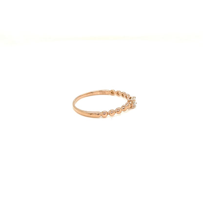 4-prong Dia Beads Ring 0.1ct
