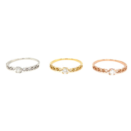 4-prong Dia Antique Ring 0.1ct